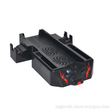 Dual cooler fan/charger/stand, universal, 3-in-1